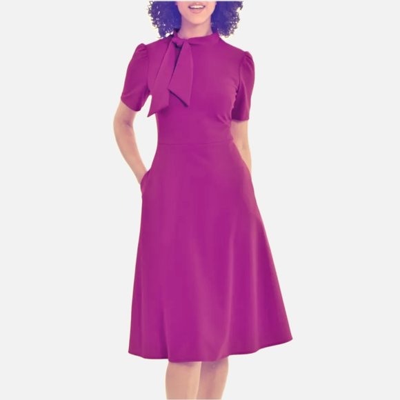 Elegant Purple Midi Dress - Picture 1 of 10
